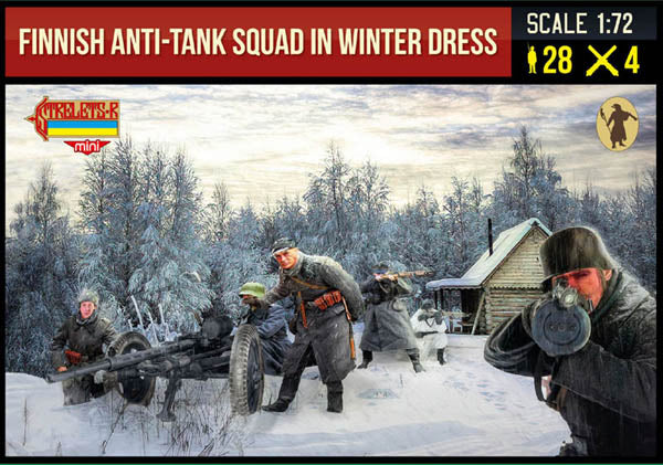 Strelets STR24672 1:72 Finnish Anti-Tank Squad in Winter Dress WWII