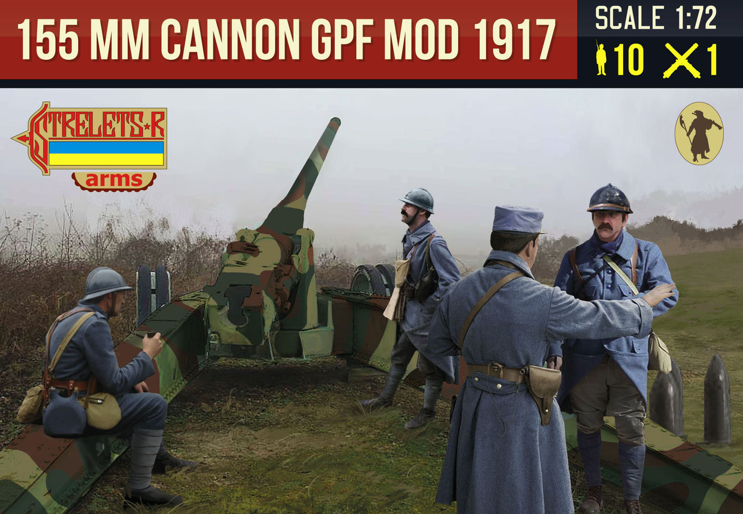 Strelets STRA018 Canon de 155mm GPF mle 1917 Winter 1:72