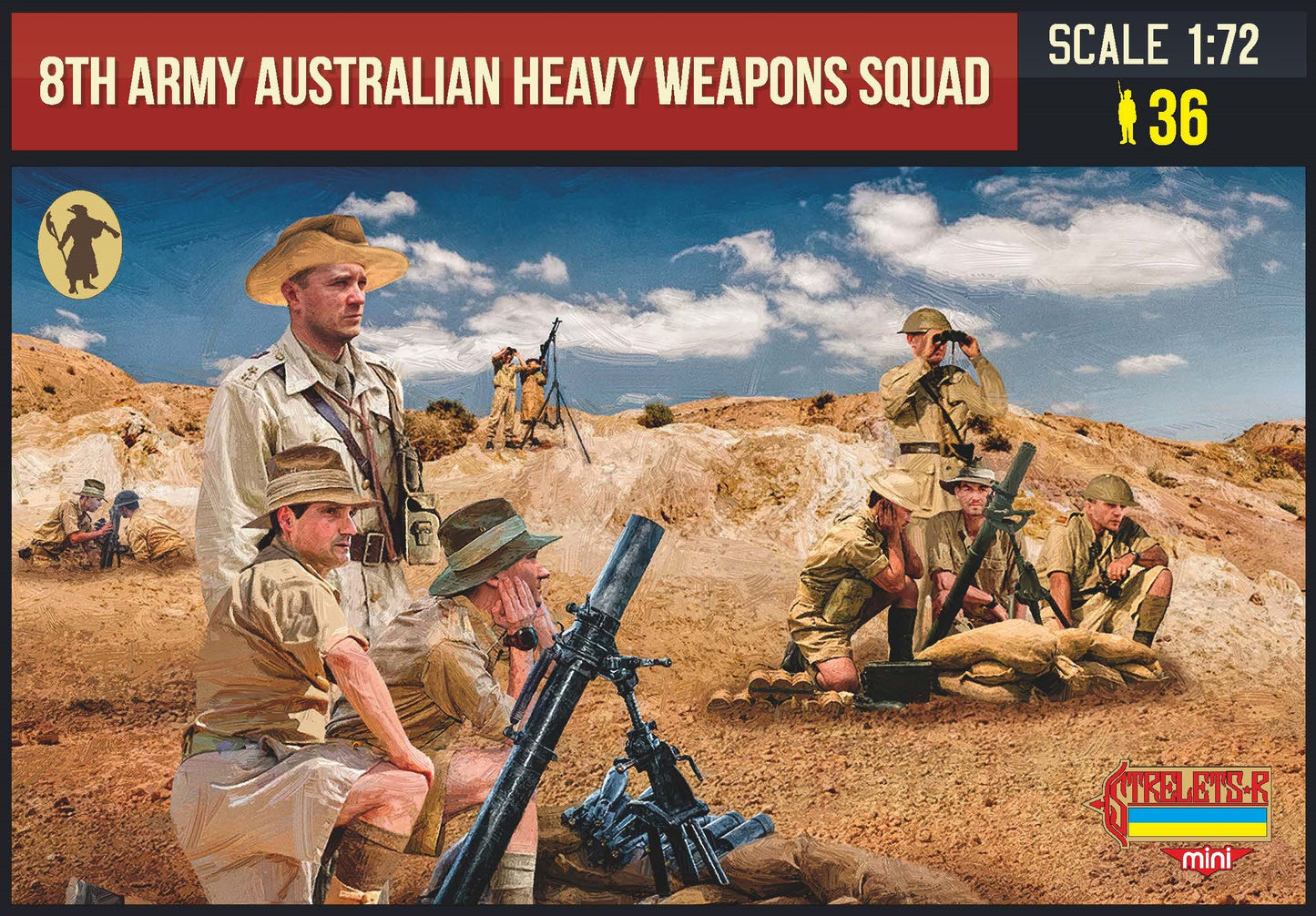 Strelets STRM156 1:72 8th Army Australian Heavy Weapons Squad