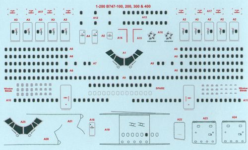26 Decals STS20004 1:200 Boeing 747-270C IRAQI Airways YI-AGN/O/P