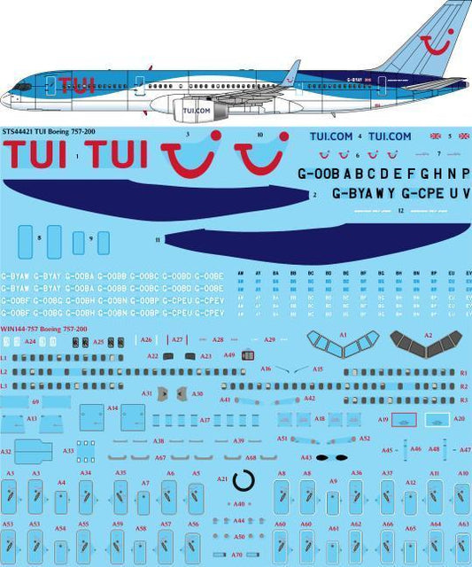 26 Decals STS44421 1:144 TUI Boeing 757-200