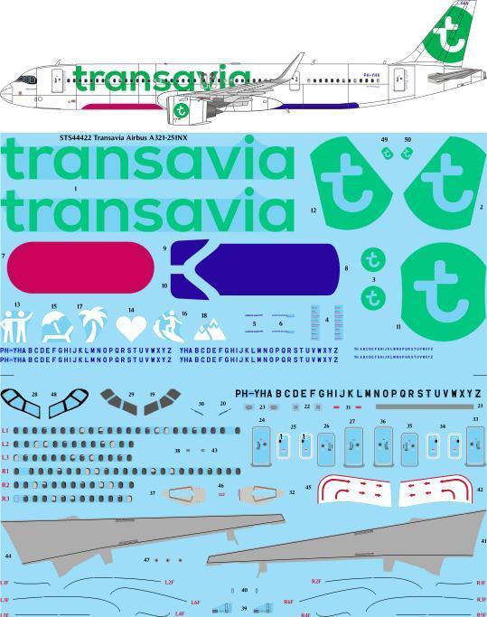 26 Decals STS44422 1:144 Transavia Airbus A321-251NX