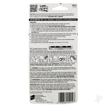 Super Glue 5 Minute Quick Setting Metal Epoxy (1oz, 28.3g) 15212
