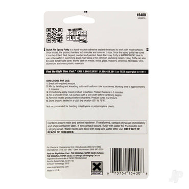 Super Glue 5 Minute Quick Fix Epoxy Putty Stick (2oz, 57g) 15400
