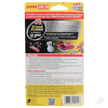 Super Glue Super Unix Gel Adhesive (0.10oz, 3g) 90011