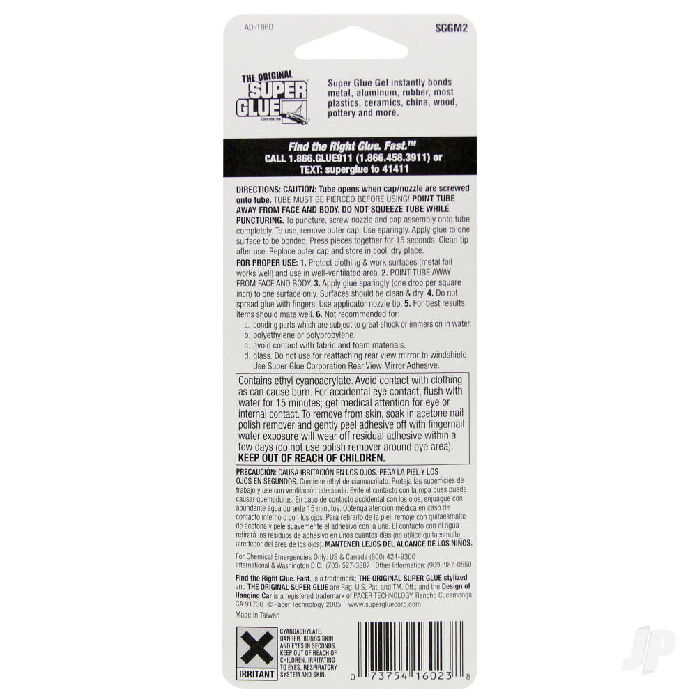 Super Glue Super Glue Gel (0.07oz, 2g) SGGM2