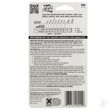 Super Glue Super Glue Tube (0.10oz, 3g) SGH3