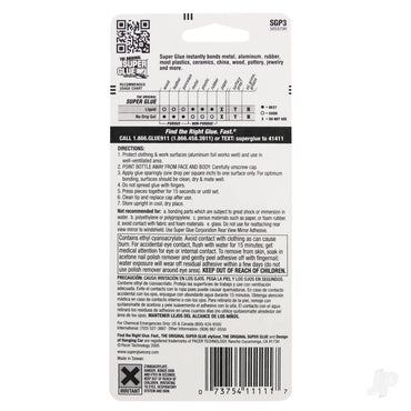 Super Glue Super Glue Plastic Bottle (0.10oz, 3g) SGP3