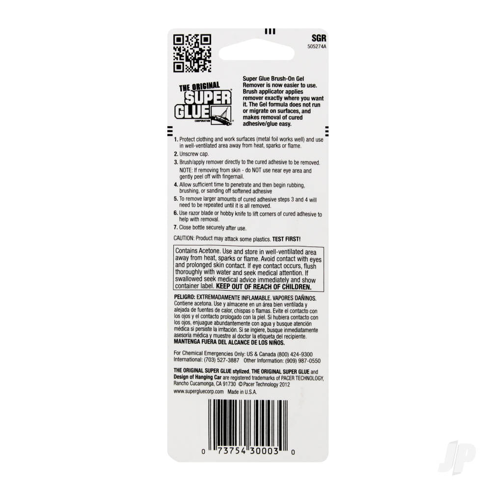 Super Glue Super Glue Remover Gel (0.17oz, 5g) SGR