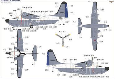 Sova-M SVM-72036 1:72 Grumman SHU-16B Albatross flying boat