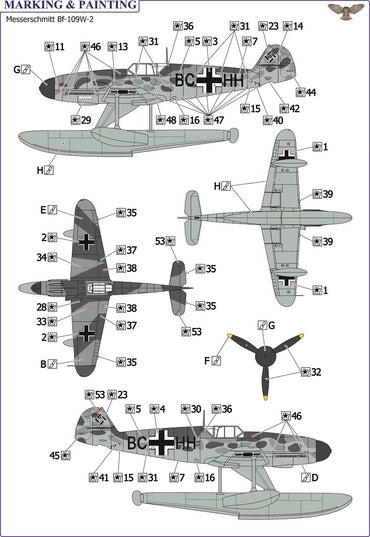 Sova-M SVM-72039 1:72 Messerschmitt Bf-109W-2 float plane