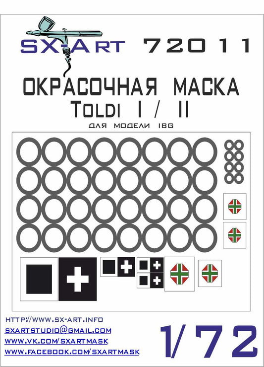 SX-Art SXA72011 1:72 Toldi I/II Hungarian Tank Paint Mask