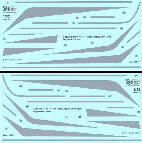 Syhart Decal SY32081 F-16AM Solo Display 2007-08 1:32
