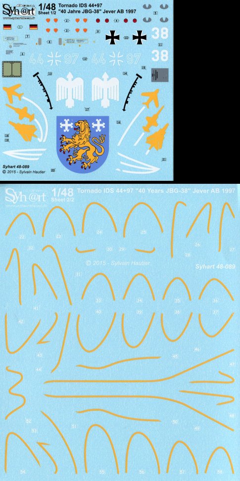 Syhart Decal SY48089 Tornado IDS 40 Jahre JBG-38 1:48