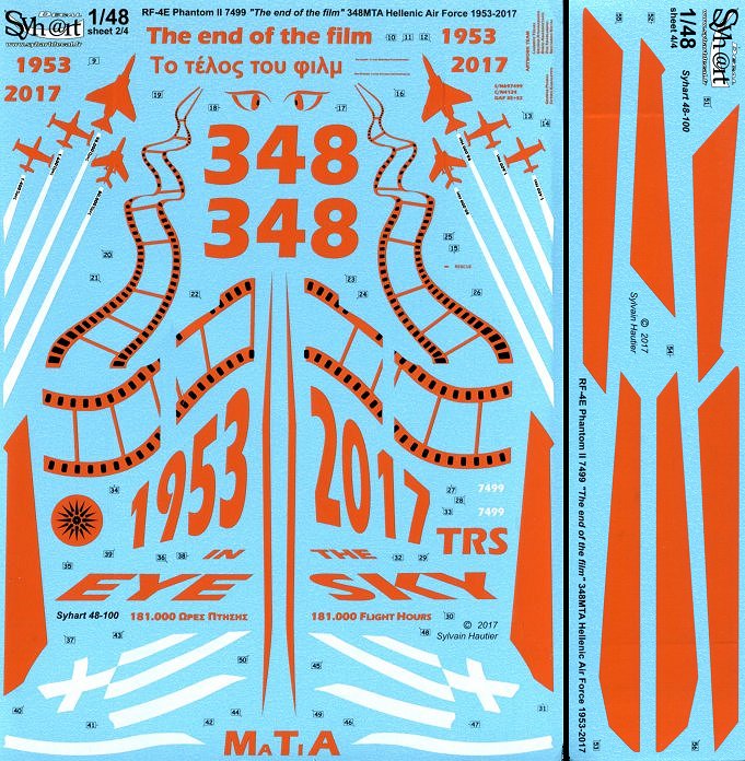 Syhart Decal SY48100 1:48 RF-4E Phantom II End of the Film