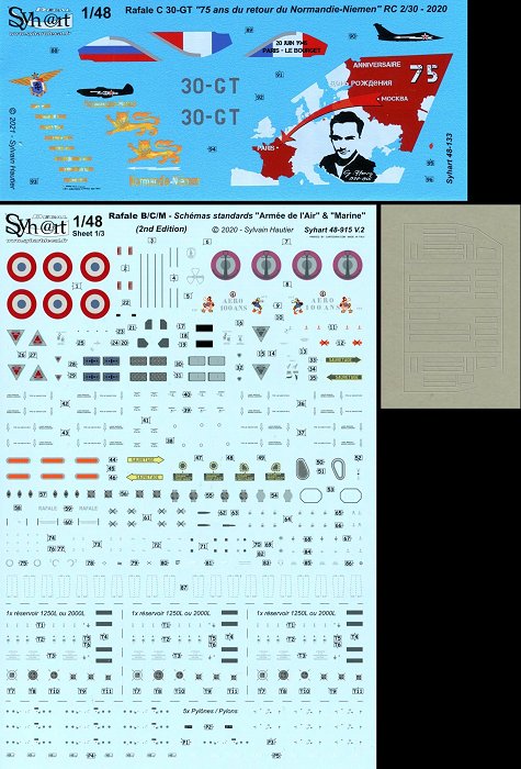 Syhart Decal SY48133 1:48 Rafale C 75 Years Retour en France