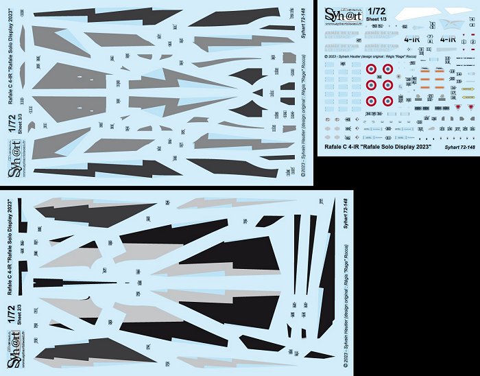 Syhart Decal SY48148 1:48 Dassault Rafale C 4-IR "Rafale Solo Display 2023"