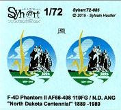 Syhart Decal SY72085 F-4D North Dakota Centennial 1:72