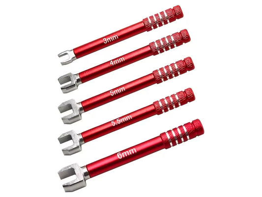 RC Overhaul Turnbuckle Wrench Set, 3/4/5/5.5/6mm, Red 5pcs RCO-TL021R