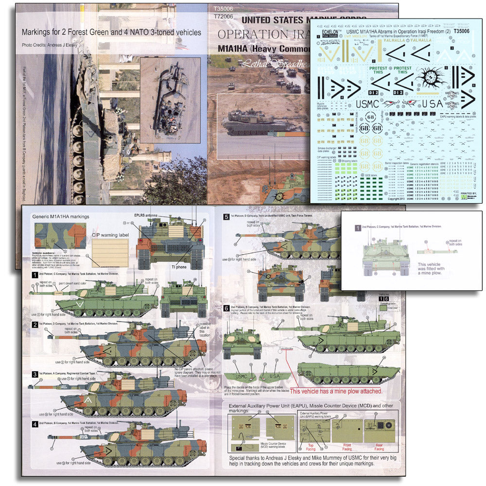 Echelon FD T35006 1:35 USMC M1A1HA Abrams in "Operation Iraqi Freedom"