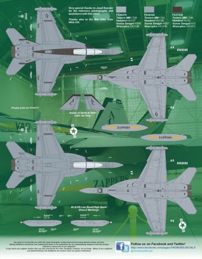 Two Bobs TB48241 1:48 Boeing EA-18G VAQ-130 Zappers