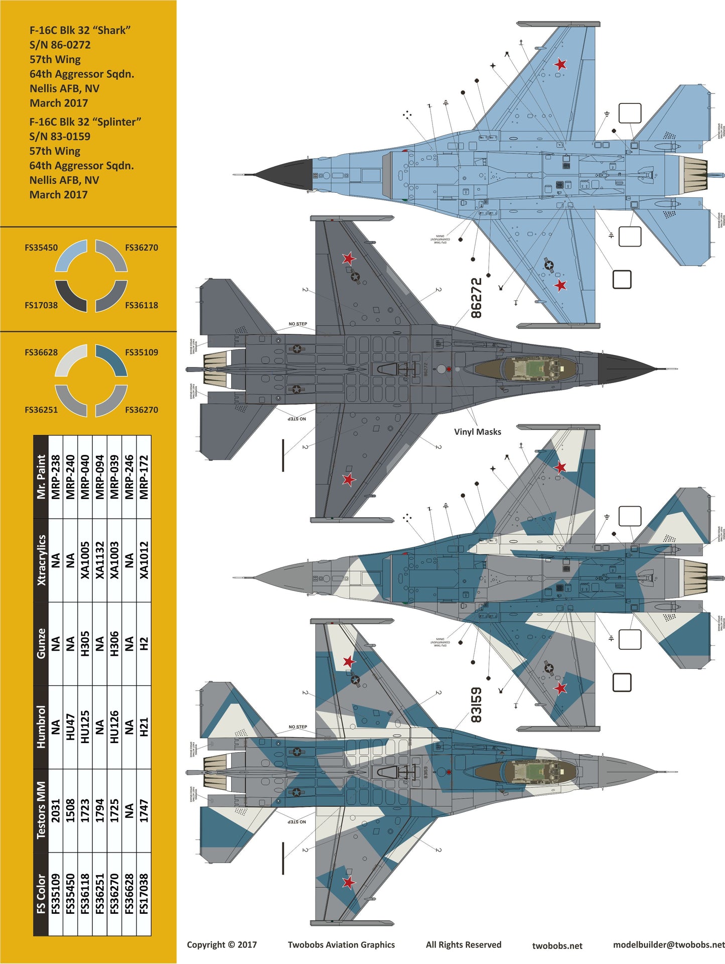Two Bobs TB48256 F-16C Baby Got Fullback Aggressors 1:48