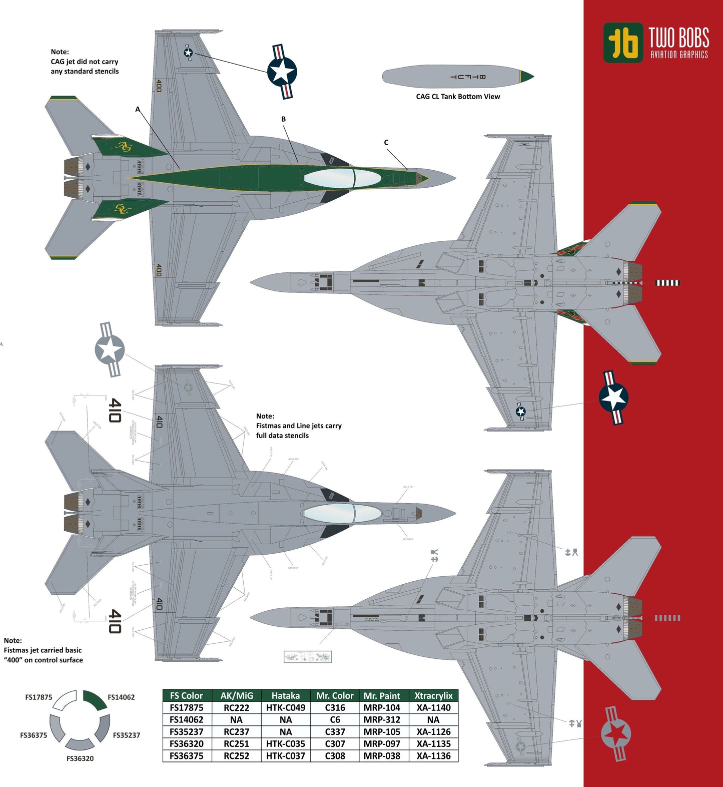 Two Bobs TB48270 1:48 Boeing F/A-18E VFA-25 Fist of the Fleet