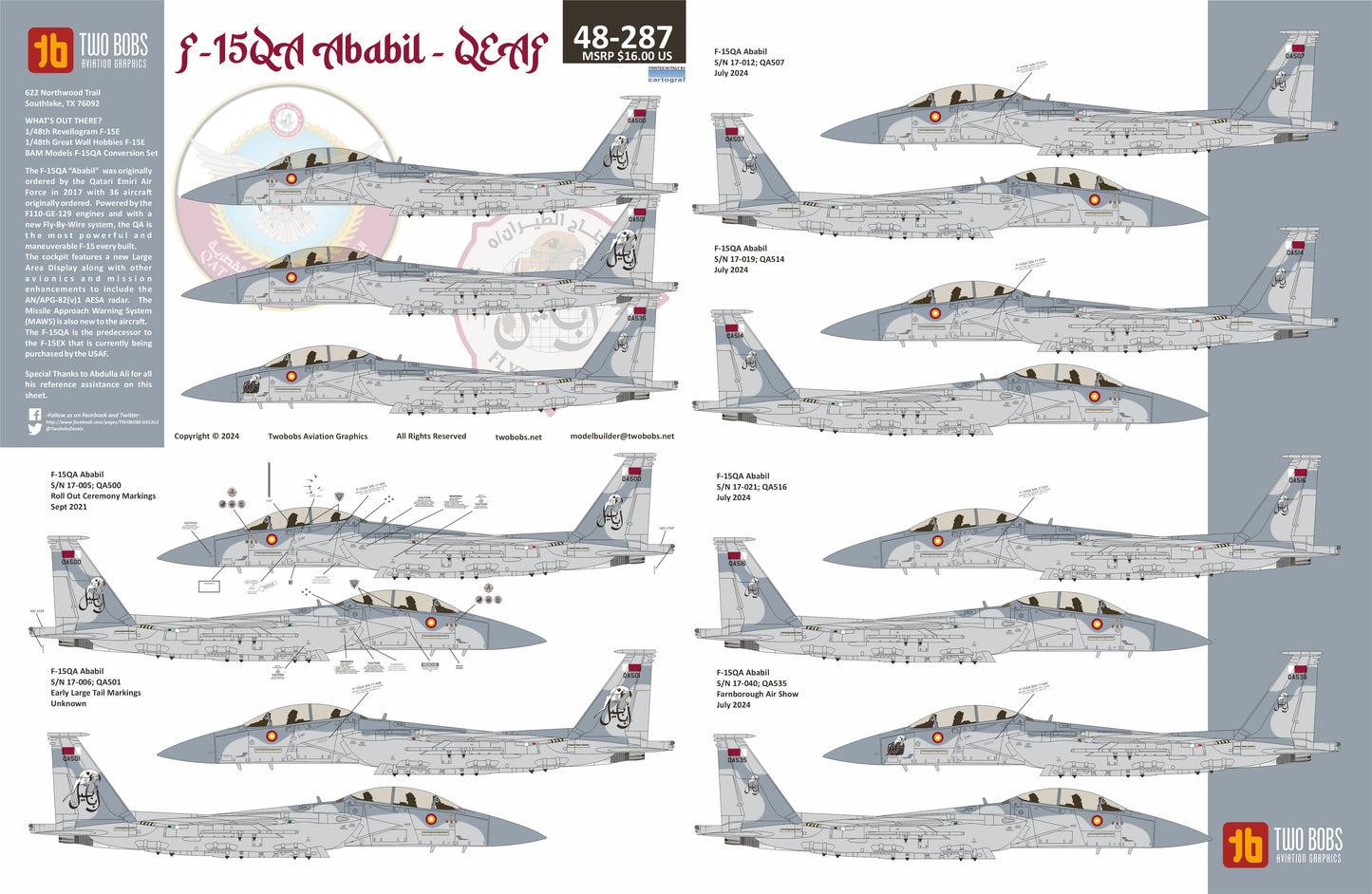 Two Bobs TB48287 1:48 McDonnell F-15QA Eagle Ababil from Qatar