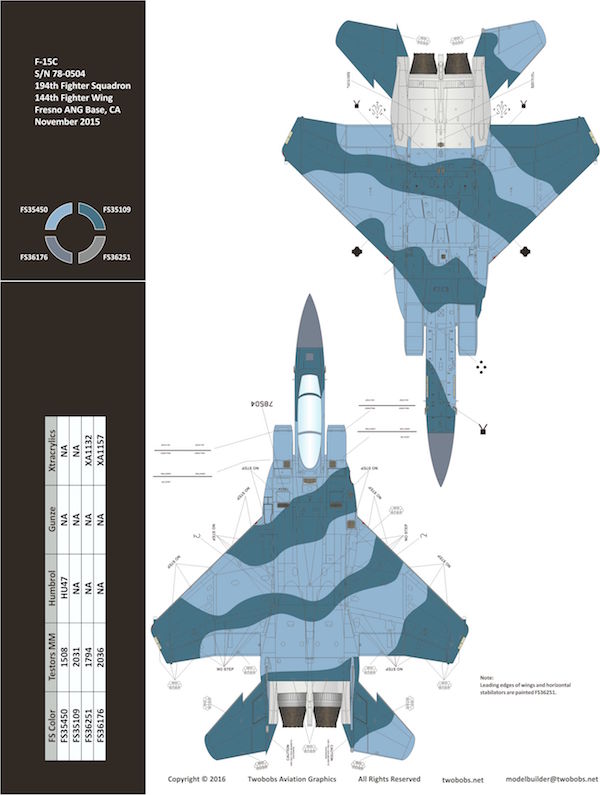 Two Bobs TB72103 1:72 McDonnell F-15C Fresno Repo Eagles