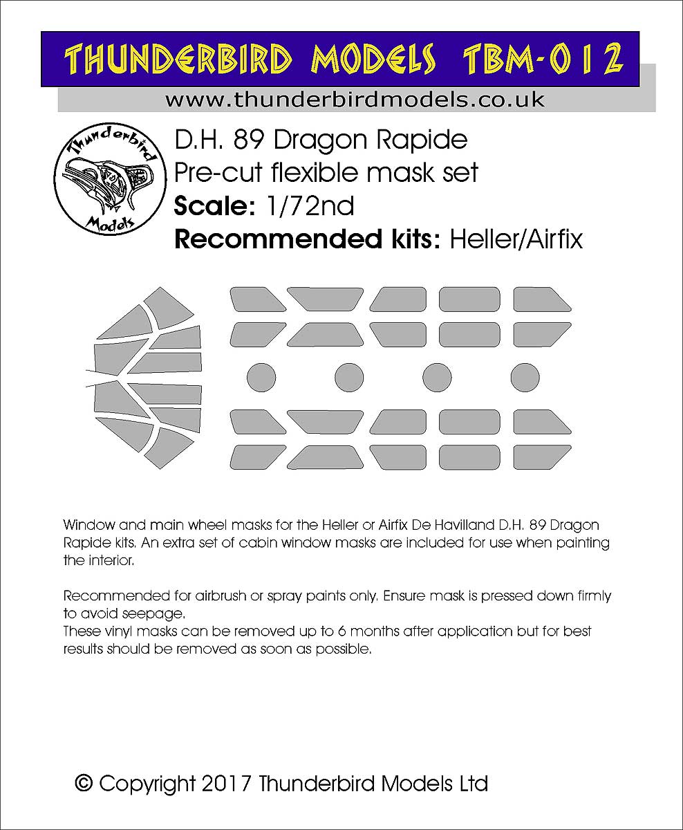 Thunderbird Models TBM012 1:72 de Havilland Dragon Rapide