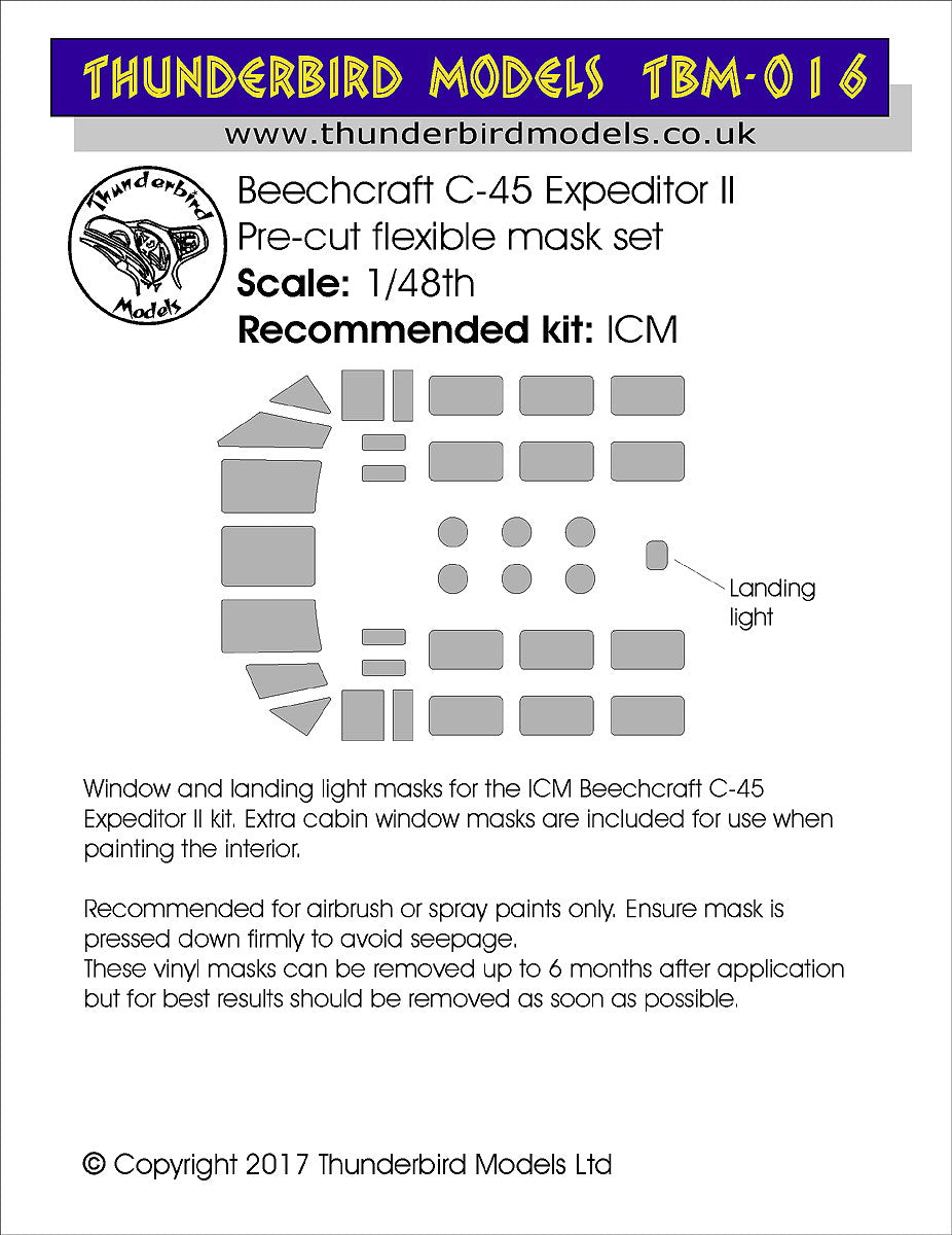 Thunderbird Models TBM016 1:48 Beech 18