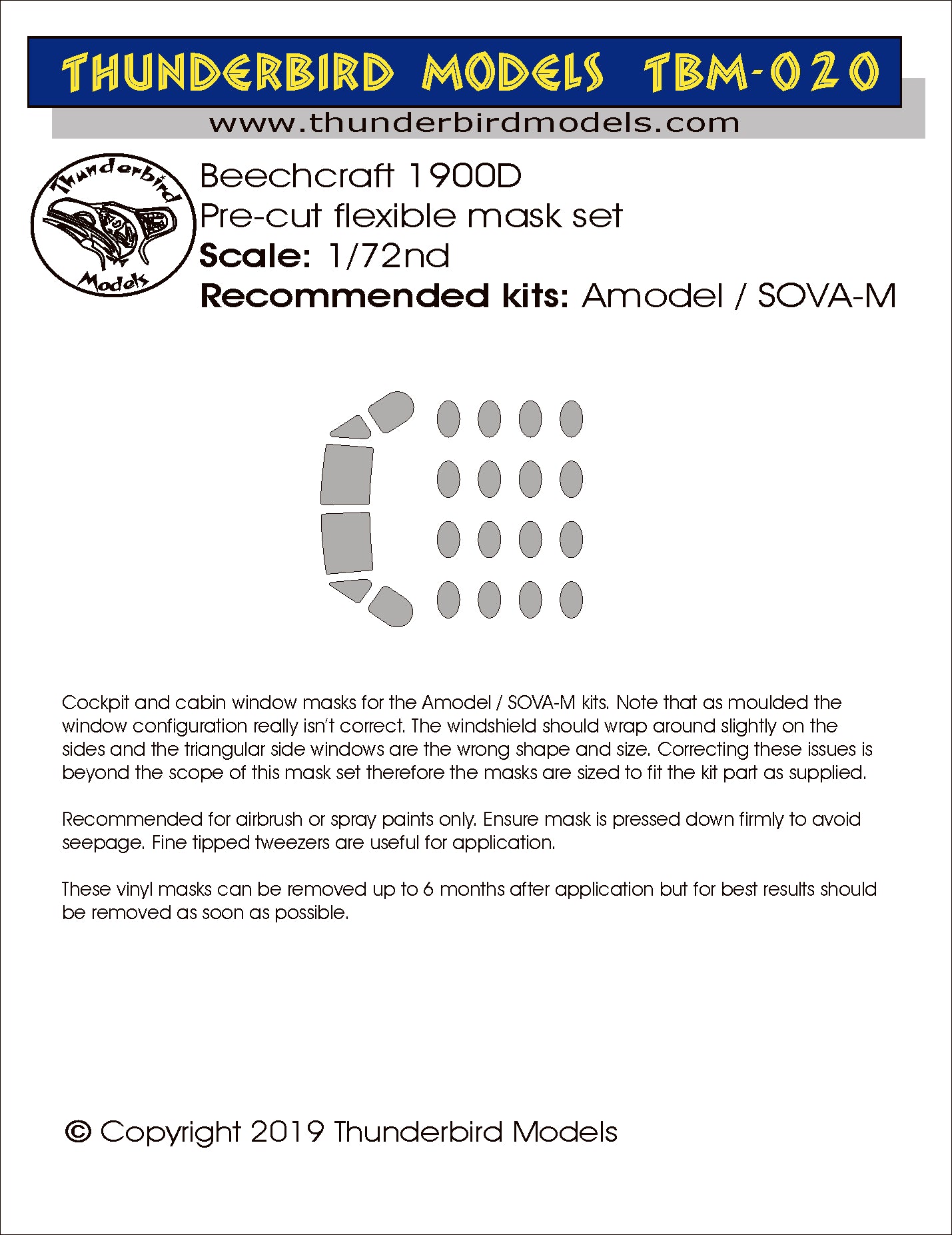 Thunderbird Models TBM020 1:72 Beechcraft 1900D