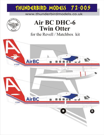 Thunderbird Models TBM72005 1:72 Air BC de_Havilland_Canada DHC-6 Twin Otter