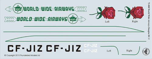 Thunderbird TBM72008 World Wide Airways C-47 Arctic Rose 1:72