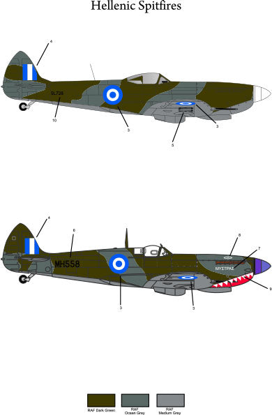 Tigerhead Models THD48017 1:48 Hellenic Supermarine Spitfires