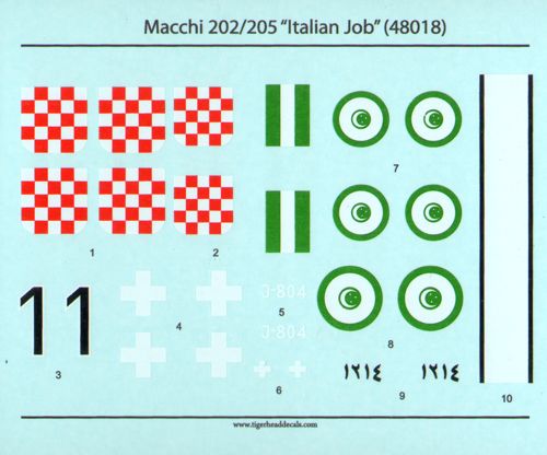 Tigerhead THD48018 Italian Job Macchi C.202/C.205 Intl 1:48