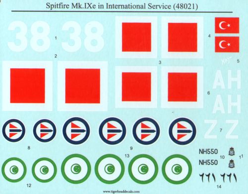 Tigerhead Models THD48021 1:48 Spitfire MK.IXe in International Service
