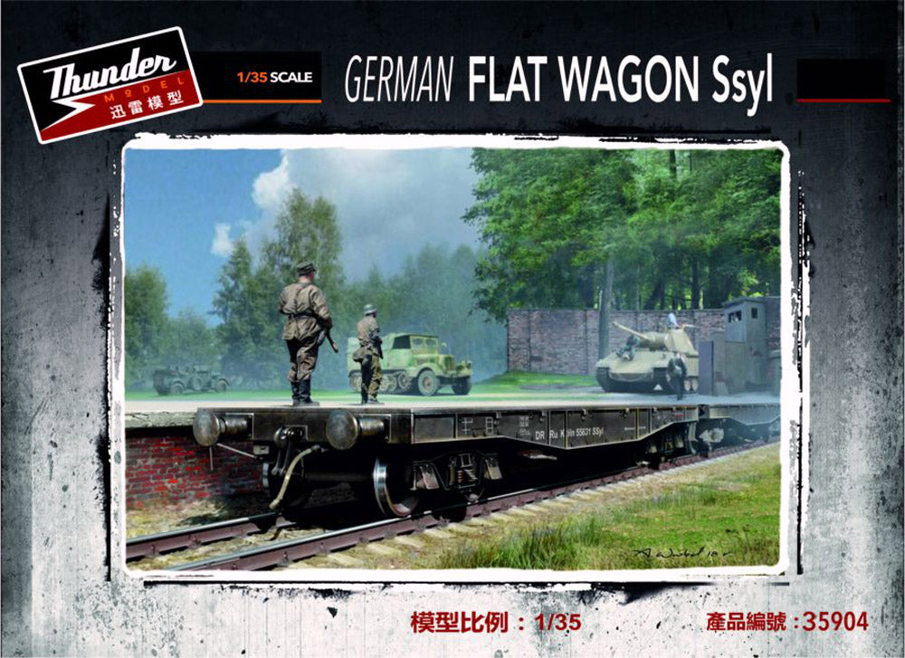 Thunder Models THU35904 1:35 German Ssyl 50t Flat Wagon