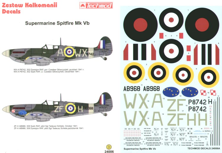 Techmod TM24006 1:24 Supermarine Spitfire Mk.Vb