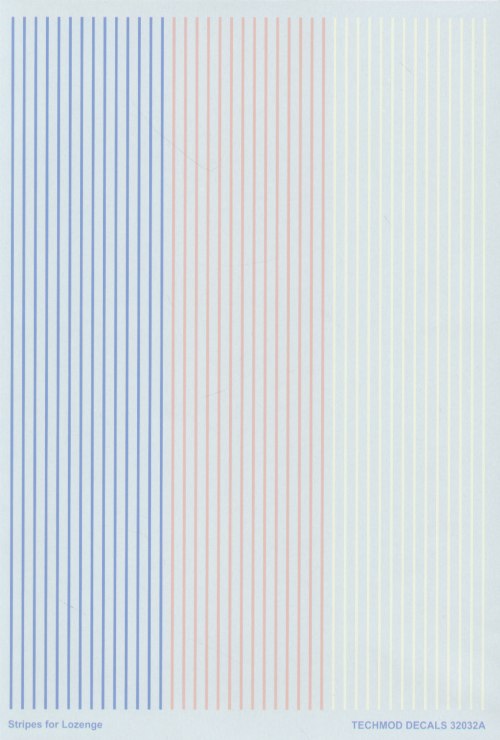 Techmod TM32032 1:32 WWI Lozenge Tape Stripes in three colours