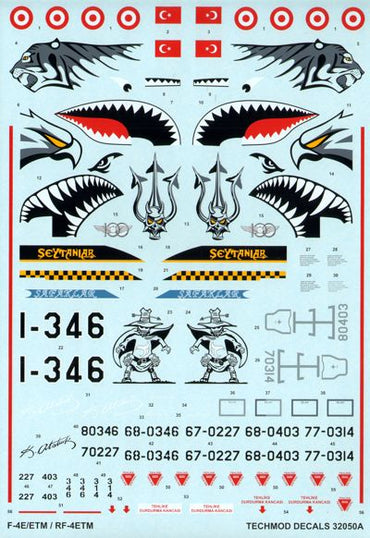 Techmod TM32050 1:32 McDonnell F-4E/ETM RF-4E/ETM Phantom II Turkish Air Force