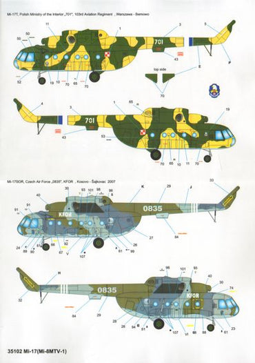 Techmod TM35102 1:35 Mil Mi-8MT/Mi-17 Hip-H Helicopter