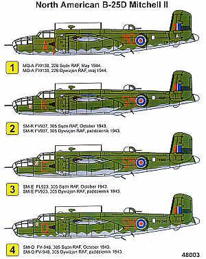 Techmod TM48003 1:48 North-American B-25D Mitchell