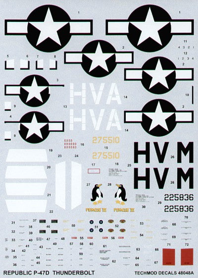 Techmod TM48048 1:48 Republic P-47D Thunderbolt 'Razorback'