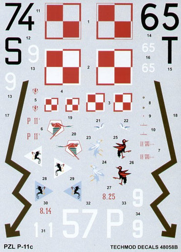 Techmod TM48058 1:48 PZL P.11C Part 2.