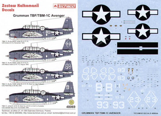 Techmod TM48069 1:48 Grumman TBM-1C Avenger