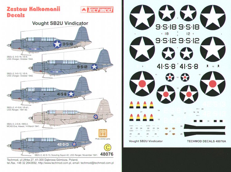 Techmod TM48076 1:48 Vought SB2U Vindicator