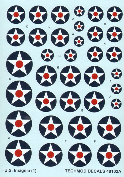 Techmod TM48102 1:48 U.S.National Insignia 1919-1942