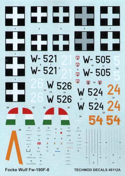 Techmod TM48112 Focke-Wulf Fw-190F-8 Hungary Winter 1944/45 1:48