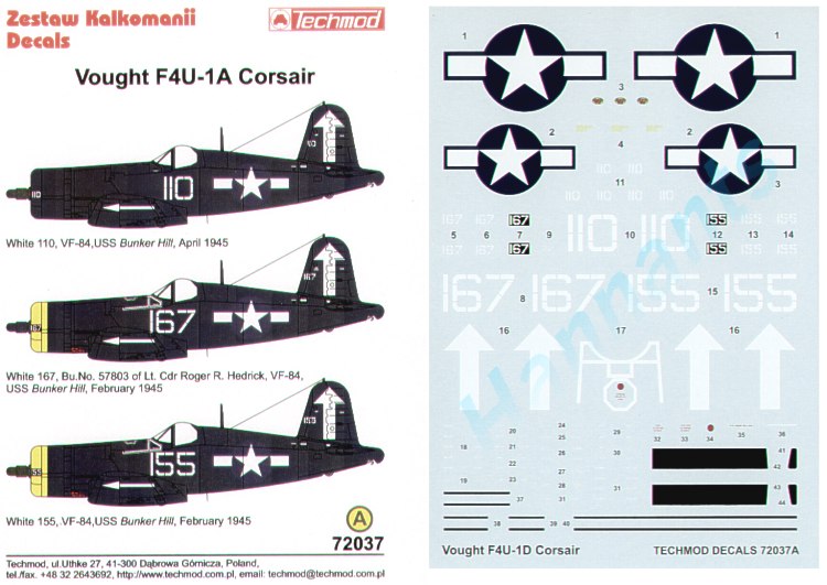 Techmod TM72037 1:72 Vought F4U-1A Corsair